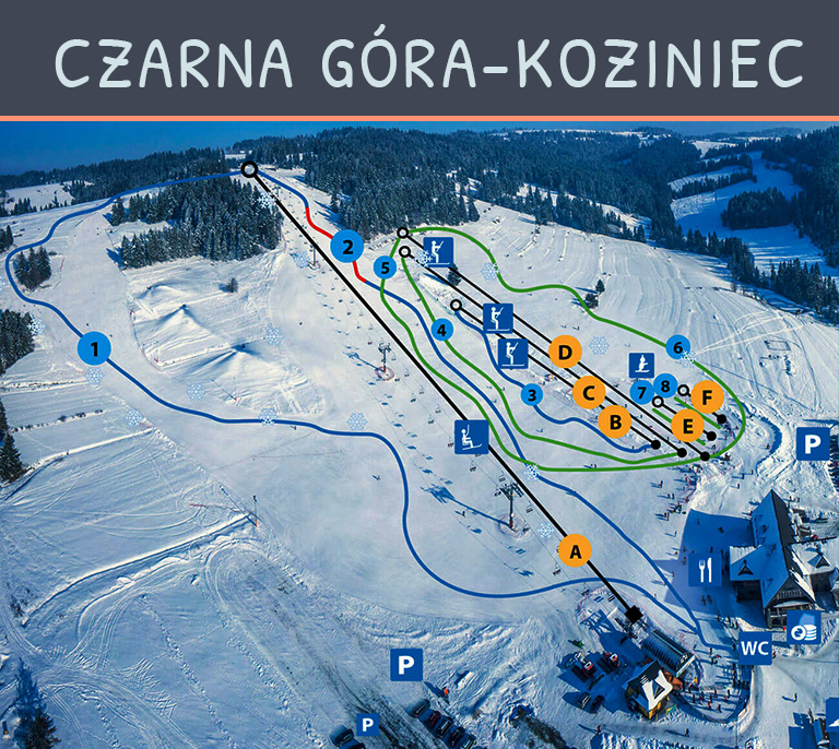 biała szkoła w górach- stok Czarna Góra