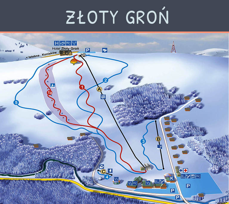 biała szkoła - stok Złoty Groń